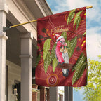Australia Christmas Indigenous Garden Flag Galah Bird on Eucalyptus