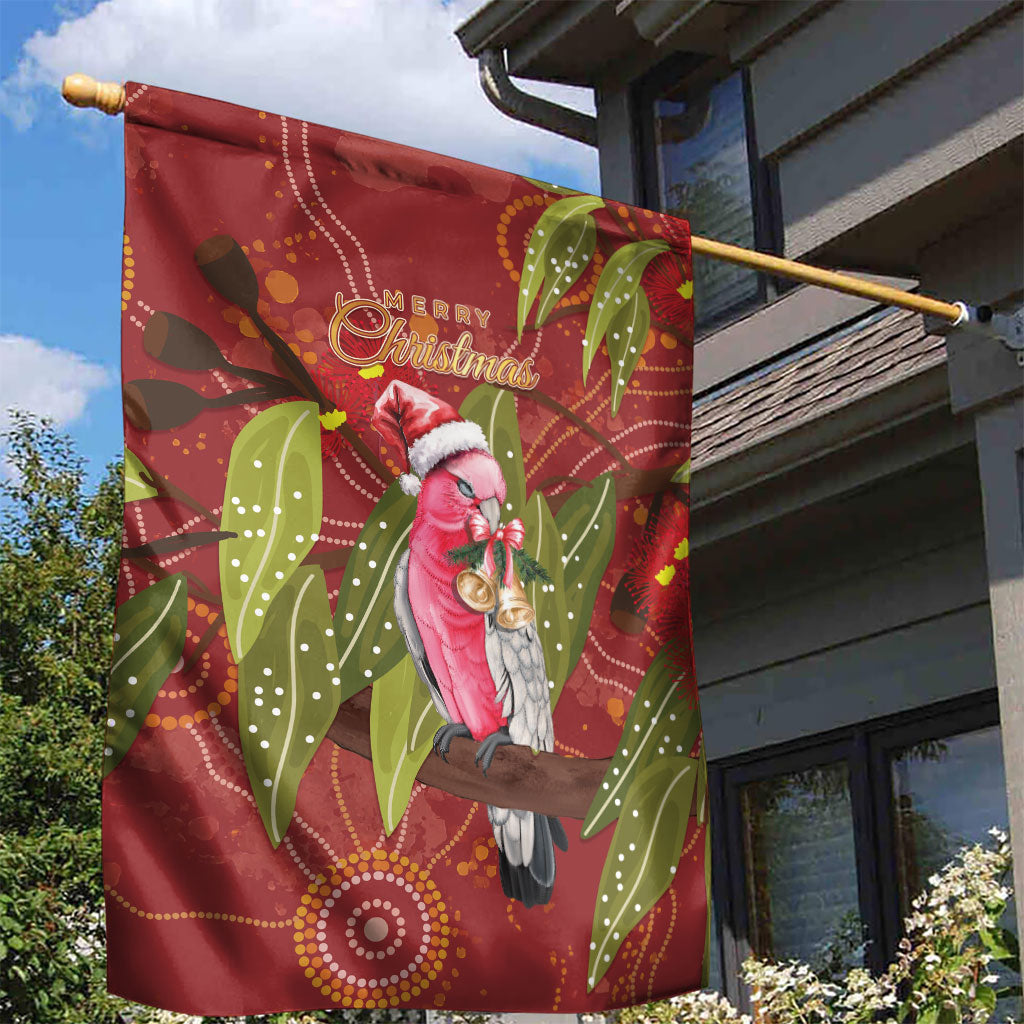 Australia Christmas Indigenous Garden Flag Galah Bird on Eucalyptus