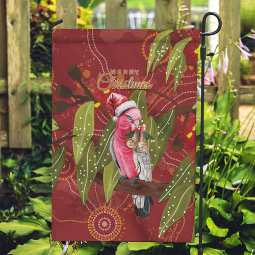 Australia Christmas Indigenous Garden Flag Galah Bird on Eucalyptus