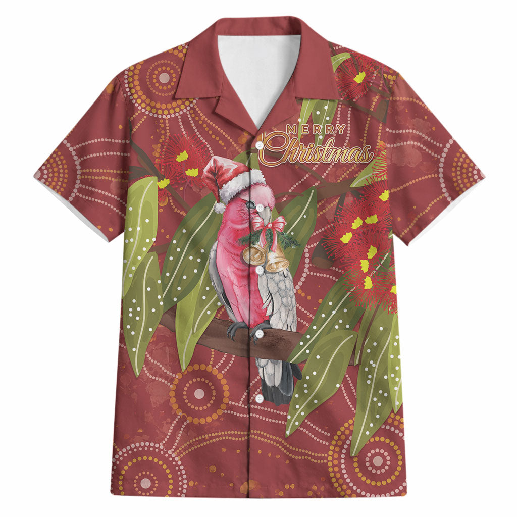 Australia Christmas Indigenous Hawaiian Shirt Galah Bird on Eucalyptus