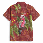 Australia Christmas Indigenous Hawaiian Shirt Galah Bird on Eucalyptus