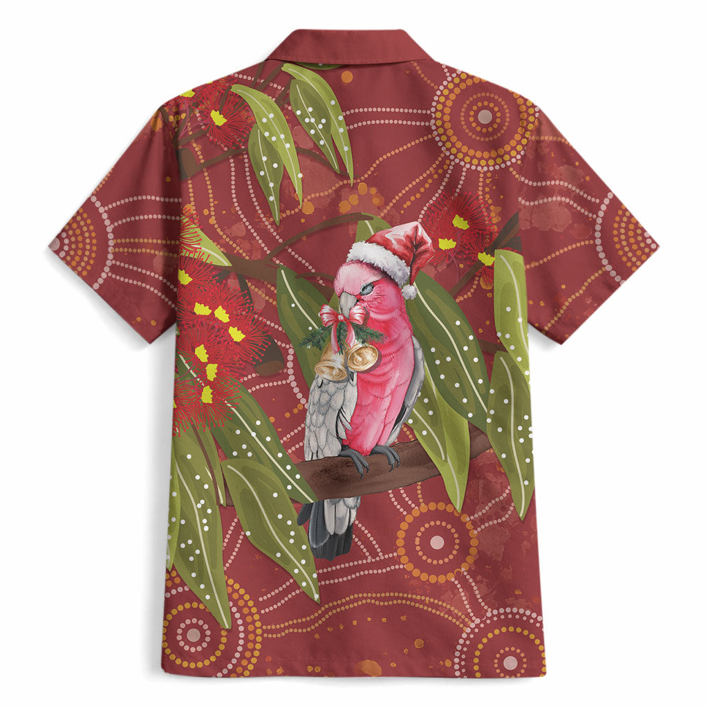 Australia Christmas Indigenous Hawaiian Shirt Galah Bird on Eucalyptus
