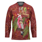 Australia Christmas Indigenous Hockey Jersey Galah Bird on Eucalyptus