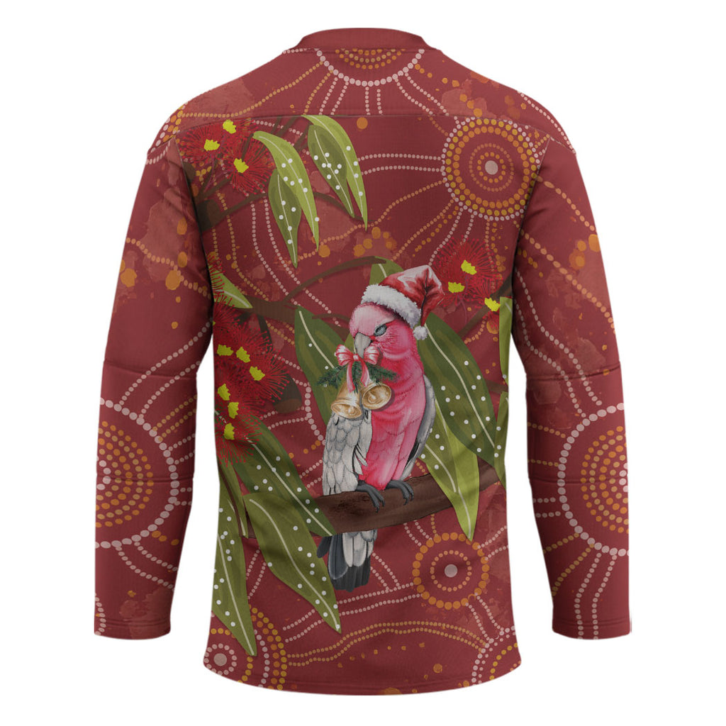 Australia Christmas Indigenous Hockey Jersey Galah Bird on Eucalyptus