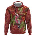 Australia Christmas Indigenous Hoodie Galah Bird on Eucalyptus