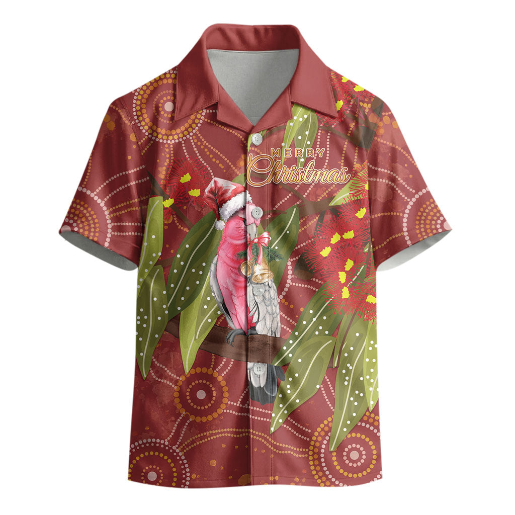 Australia Christmas Indigenous Kid Hawaiian Shirt Galah Bird on Eucalyptus