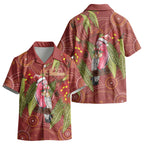Australia Christmas Indigenous Kid Hawaiian Shirt Galah Bird on Eucalyptus