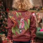 Australia Christmas Indigenous Kid Ugly Christmas Sweater Galah Bird on Eucalyptus