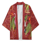Australia Christmas Indigenous Kimono Galah Bird on Eucalyptus