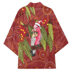 Australia Christmas Indigenous Kimono Galah Bird on Eucalyptus