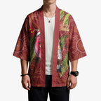 Australia Christmas Indigenous Kimono Galah Bird on Eucalyptus