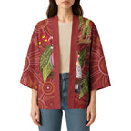 Australia Christmas Indigenous Kimono Galah Bird on Eucalyptus