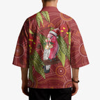 Australia Christmas Indigenous Kimono Galah Bird on Eucalyptus