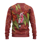 Australia Christmas Indigenous Ugly Christmas Sweater Galah Bird on Eucalyptus