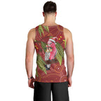Australia Christmas Indigenous Men Tank Top Galah Bird on Eucalyptus