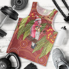 Australia Christmas Indigenous Men Tank Top Galah Bird on Eucalyptus