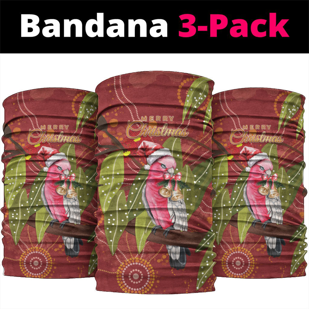 Australia Christmas Indigenous Neck Gaiter Galah Bird on Eucalyptus