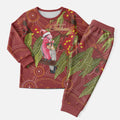 Australia Christmas Indigenous Christmas Pajama Set Galah Bird on Eucalyptus