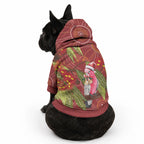 Australia Christmas Indigenous Pet Hoodie Galah Bird on Eucalyptus