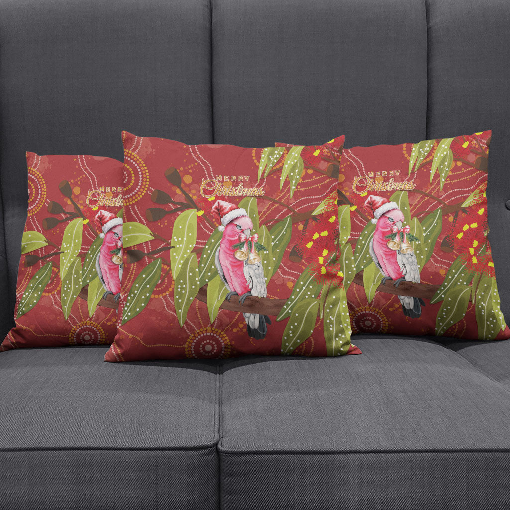 Australia Christmas Indigenous Pillow Cover Galah Bird on Eucalyptus