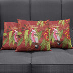 Australia Christmas Indigenous Pillow Cover Galah Bird on Eucalyptus