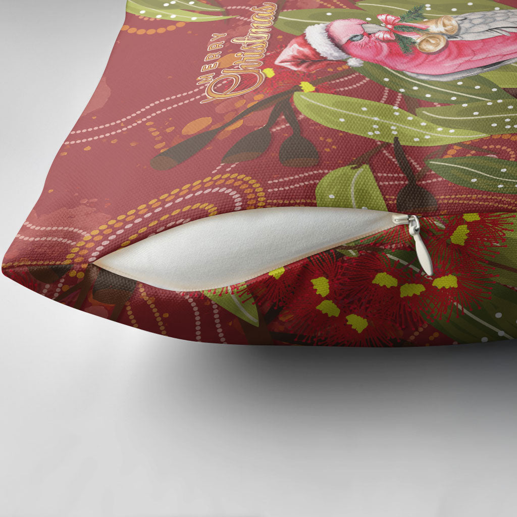 Australia Christmas Indigenous Pillow Cover Galah Bird on Eucalyptus