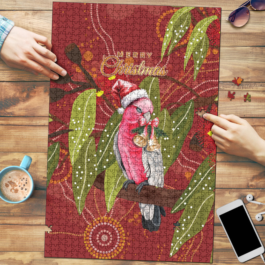 Australia Christmas Indigenous Puzzle Galah Bird on Eucalyptus