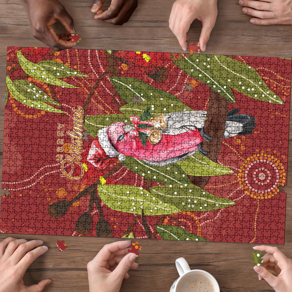Australia Christmas Indigenous Puzzle Galah Bird on Eucalyptus