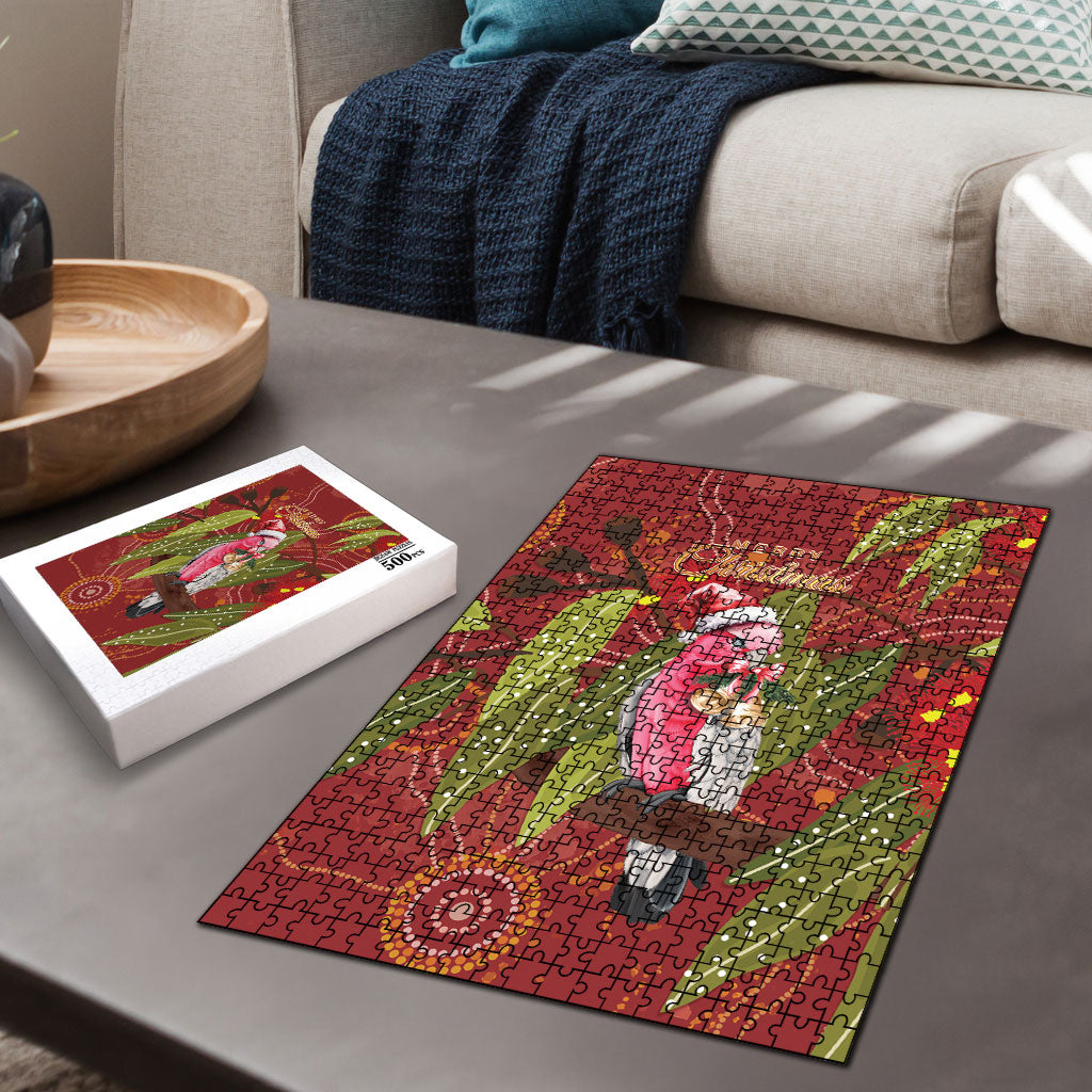 Australia Christmas Indigenous Puzzle Galah Bird on Eucalyptus