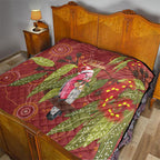 Australia Christmas Indigenous Quilt Galah Bird on Eucalyptus