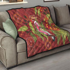 Australia Christmas Indigenous Quilt Galah Bird on Eucalyptus