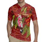 Australia Christmas Indigenous Rugby Jersey Galah Bird on Eucalyptus