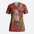 Australia Christmas Indigenous Scrub Top Galah Bird on Eucalyptus