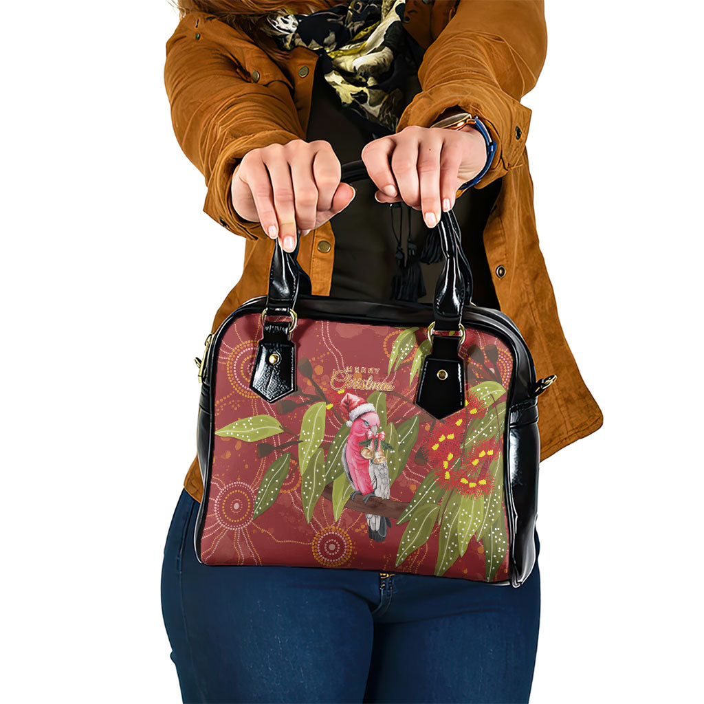 Australia Christmas Indigenous Shoulder Handbag Galah Bird on Eucalyptus