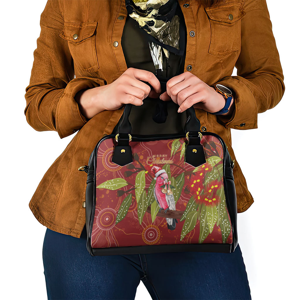 Australia Christmas Indigenous Shoulder Handbag Galah Bird on Eucalyptus