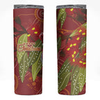 Australia Christmas Indigenous Skinny Tumbler Galah Bird on Eucalyptus