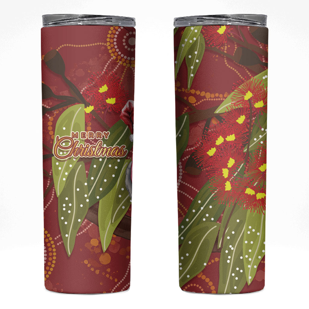 Australia Christmas Indigenous Skinny Tumbler Galah Bird on Eucalyptus