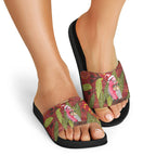 Australia Christmas Indigenous Slide Sandals Galah Bird on Eucalyptus