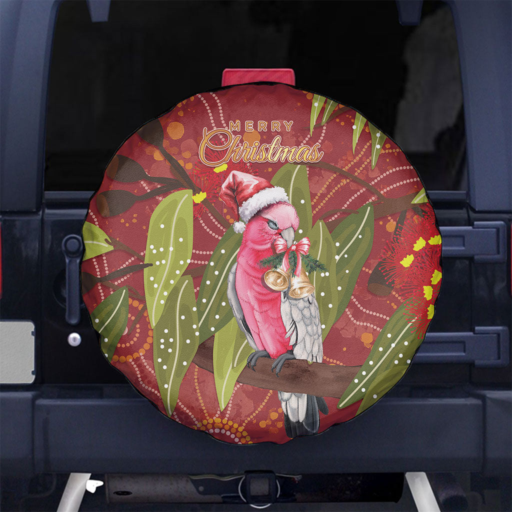 Australia Christmas Indigenous Spare Tire Cover Galah Bird on Eucalyptus