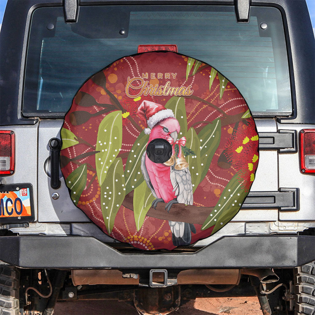 Australia Christmas Indigenous Spare Tire Cover Galah Bird on Eucalyptus