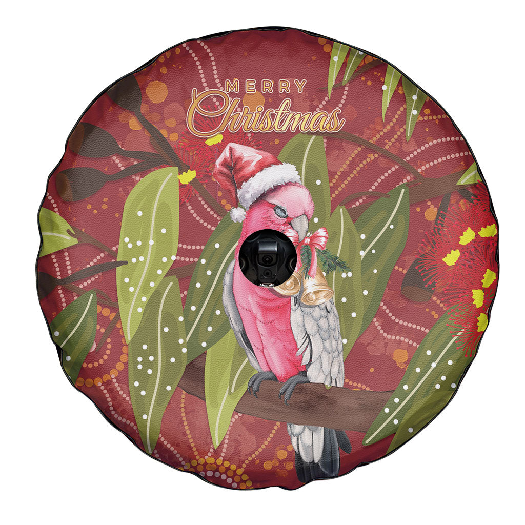 Australia Christmas Indigenous Spare Tire Cover Galah Bird on Eucalyptus