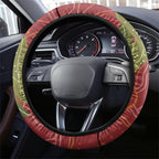 Australia Christmas Indigenous Steering Wheel Cover Galah Bird on Eucalyptus