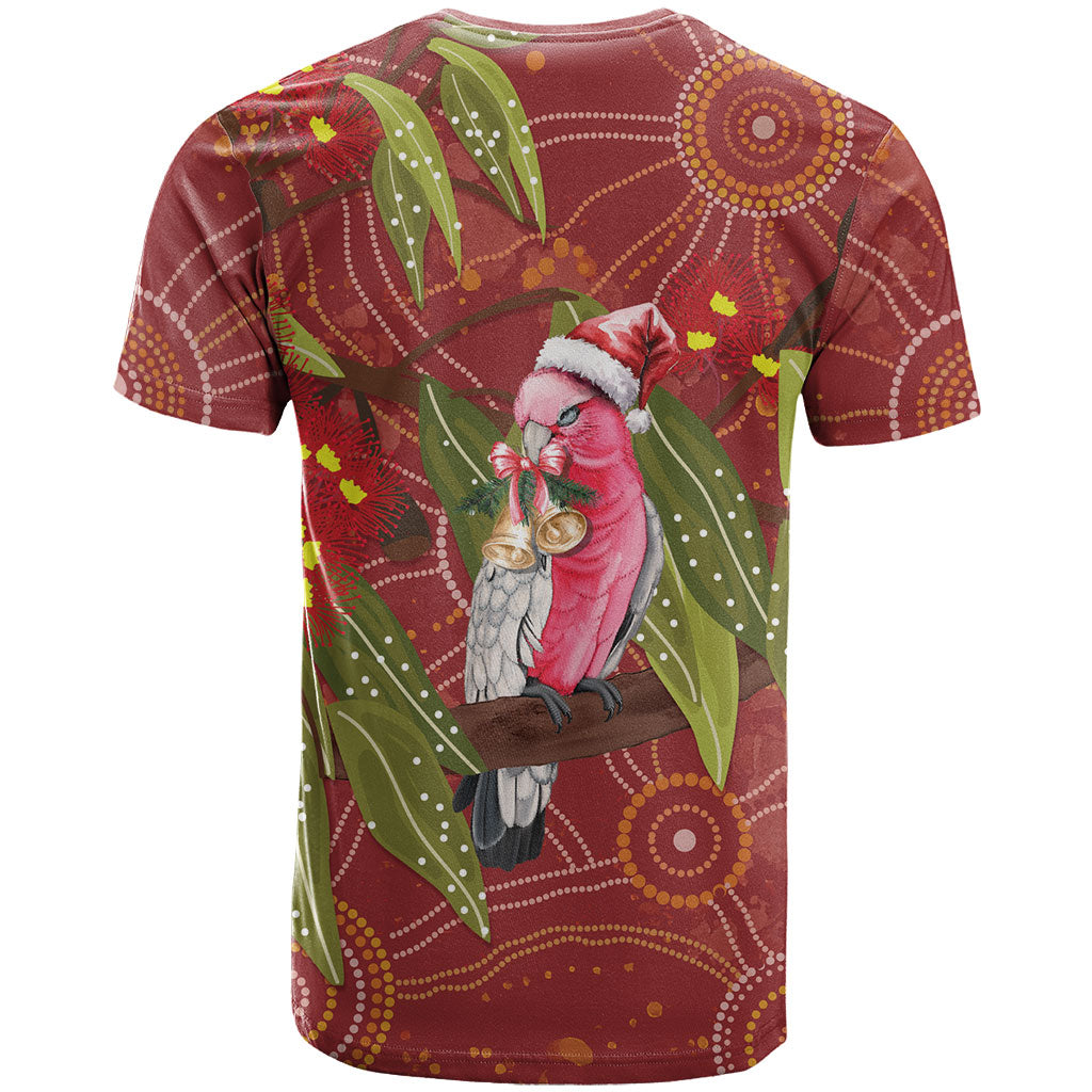 Australia Christmas Indigenous T Shirt Galah Bird on Eucalyptus
