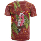 Australia Christmas Indigenous T Shirt Galah Bird on Eucalyptus