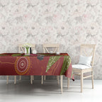 Australia Christmas Indigenous Tablecloth Galah Bird on Eucalyptus