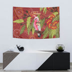 Australia Christmas Indigenous Tapestry Galah Bird on Eucalyptus