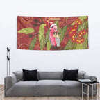 Australia Christmas Indigenous Tapestry Galah Bird on Eucalyptus