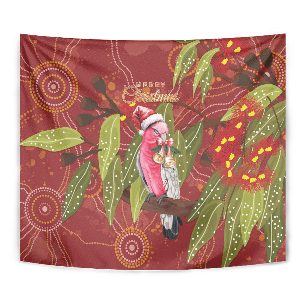 Australia Christmas Indigenous Tapestry Galah Bird on Eucalyptus