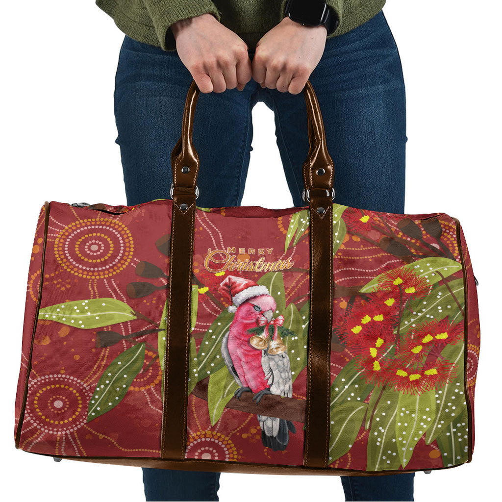 Australia Christmas Indigenous Travel Bag Galah Bird on Eucalyptus