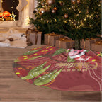 Australia Christmas Indigenous Tree Skirt Galah Bird on Eucalyptus
